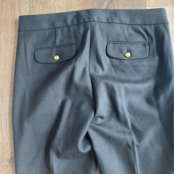 J. Crew black pants with satin side detail. New! Gold buttons. Women’s size 4. - Picture 8 of 10